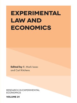 cover image of Experimental Law and Economics, Volume 21